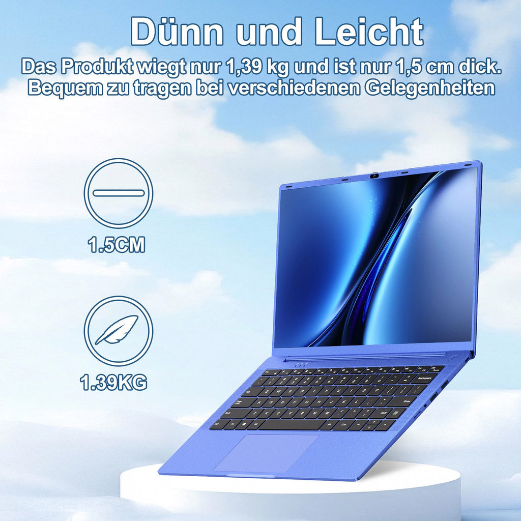 MACO Ultra-Slim 14" Business Laptop | Intel Quad-Core N5095, 8GB DDR4, 256GB High-Speed SSD