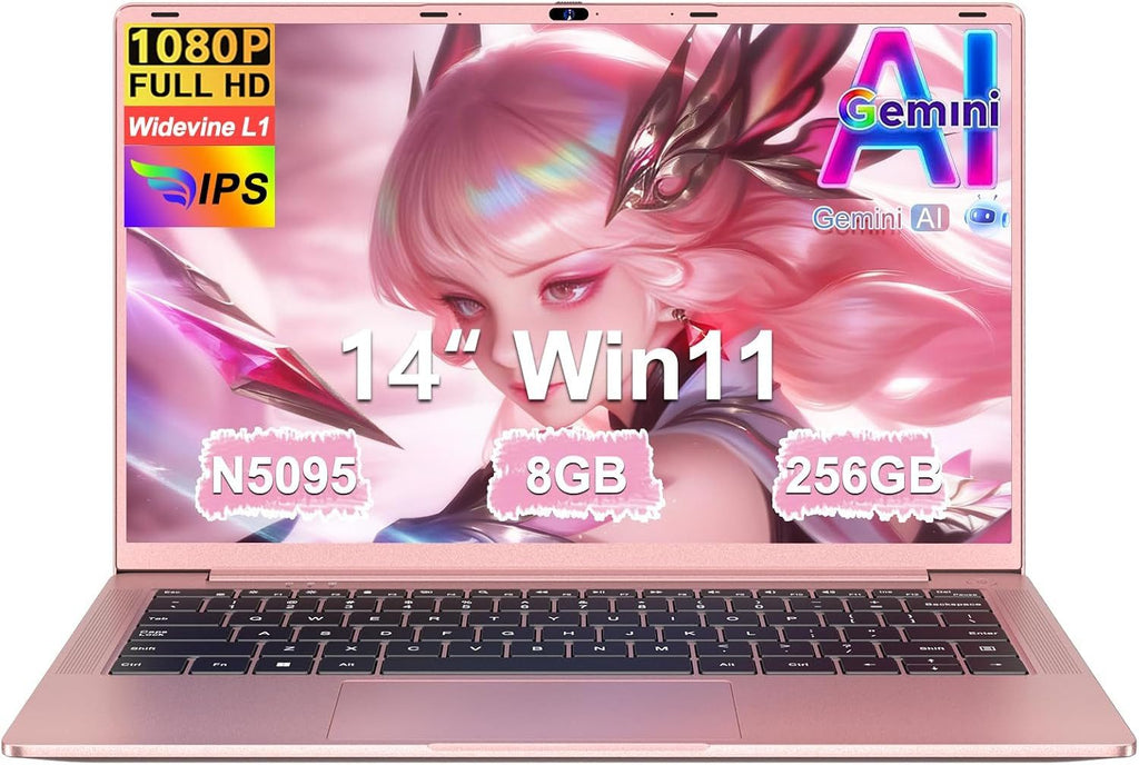 MACO Ultra-Slim 14" Business Laptop | Intel Quad-Core N5095, 8GB DDR4, 256GB High-Speed SSD