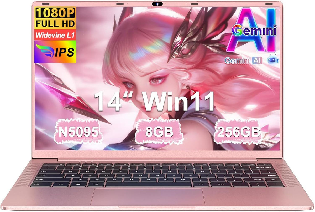 MACO Ultra-Slim 14" Business Laptop | Intel Quad-Core N5095, 8GB DDR4, 256GB High-Speed SSD