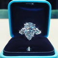 MACO Luxury Crystal Water Drop Ring – Exquisite Cubic Zirconia Engagement Bangle