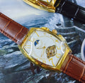 MACO Luxury Barrel Mechanical Watch – Fully Automatic Skeleton Business Chrono