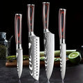 MACO 4-Teiliges Profi Chefmesser-Set — Ultra-Scharfer Edelstahl im Damast-Design