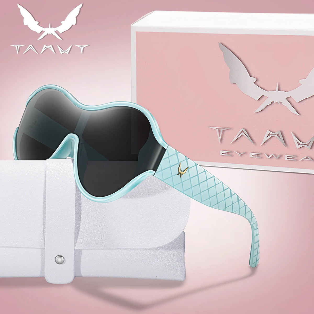 MACO Luxury Oversized Round Sunglasses – Outdoor Sport Goggles with Premium Box