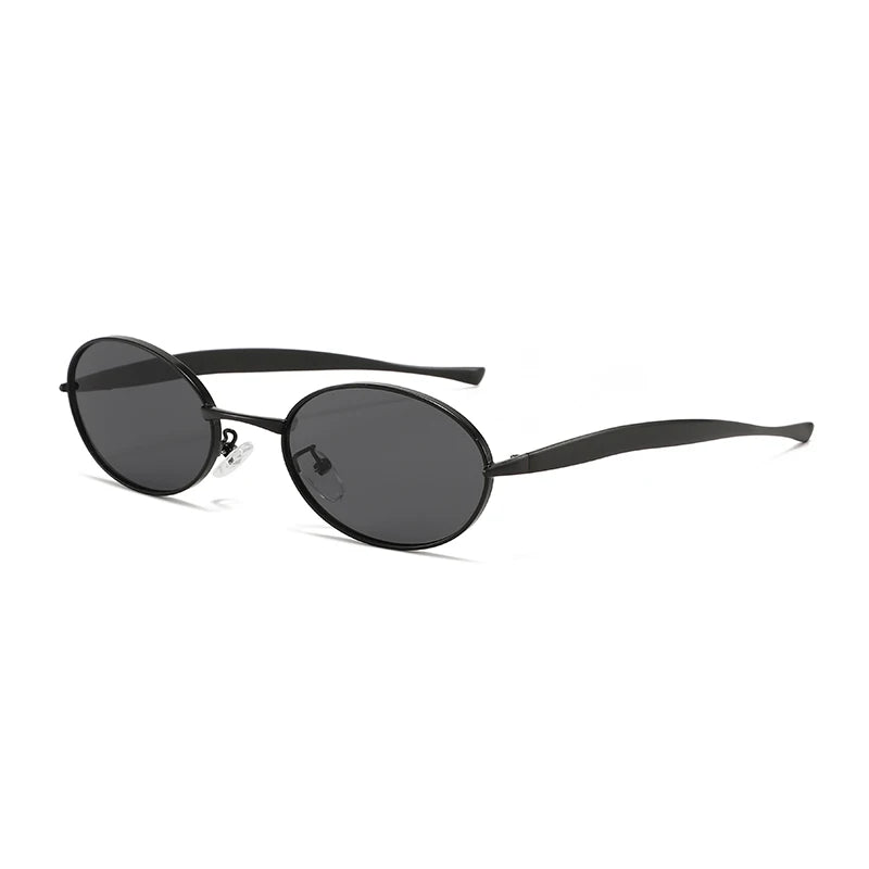 MACO Y2K Small Oval Metal Sunglasses – Luxury Brand Punk Retro Shades