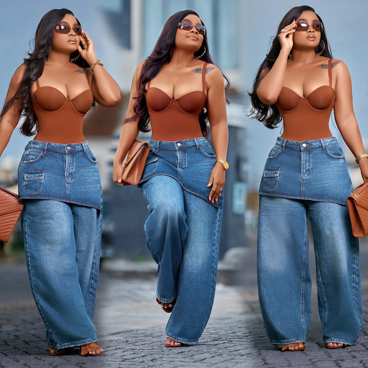 MACO Vintage Wide-Leg Denim – High-Waist Streetwear-Jeans