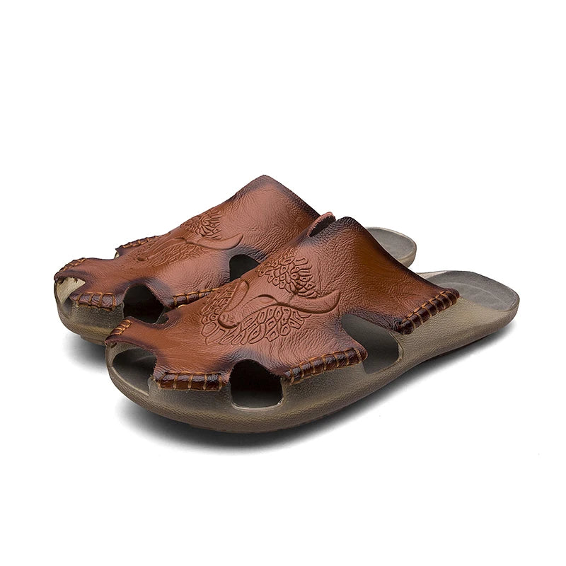 MACO Premium Echtleder Herren-Sandalen – Atmungsaktiv & Komfortabel