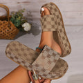MACO Premium Damen Plateau-Slipper — Trendige Sommer-Sandalen mit dicker Komfort-Sohle