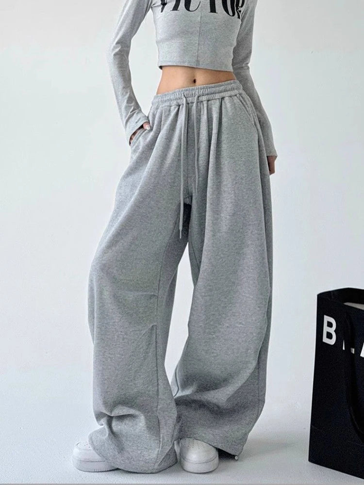 MACO Luxury Y2K Harajuku Wide Leg Sweatpants – Oversized Baggy Streetwear Joggers