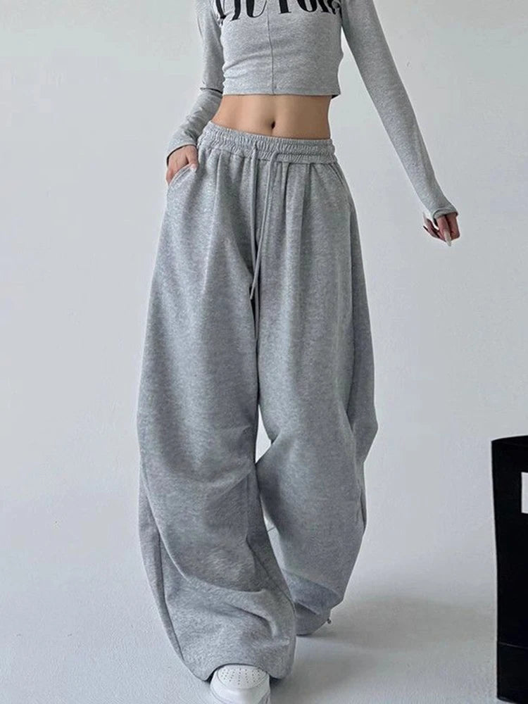 MACO Luxury Y2K Harajuku Wide Leg Sweatpants – Oversized Baggy Streetwear Joggers