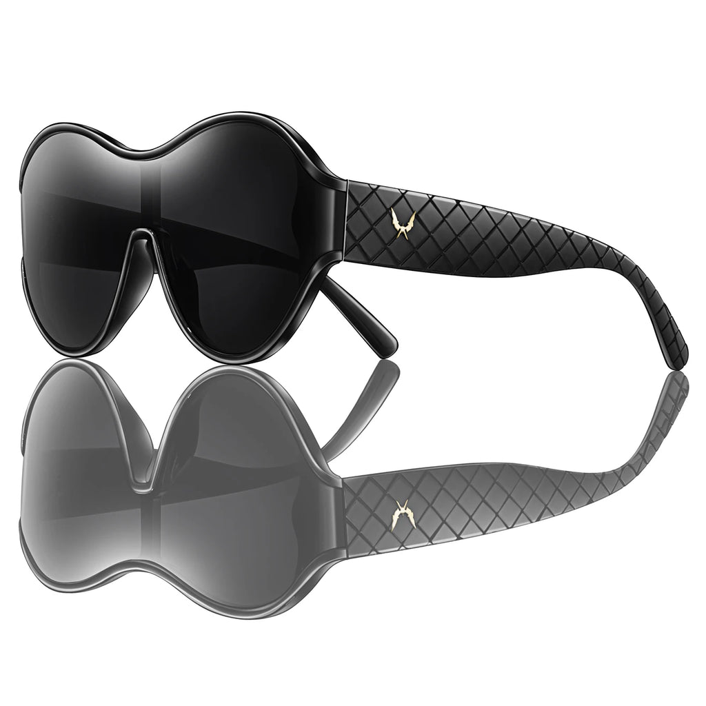 MACO Luxury Oversized Round Sunglasses – Outdoor Sport Goggles with Premium Box