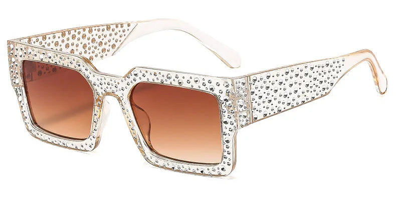 MACO Iced Out Diamond Square Sunglasses – High-End Nightclub Party Shades
