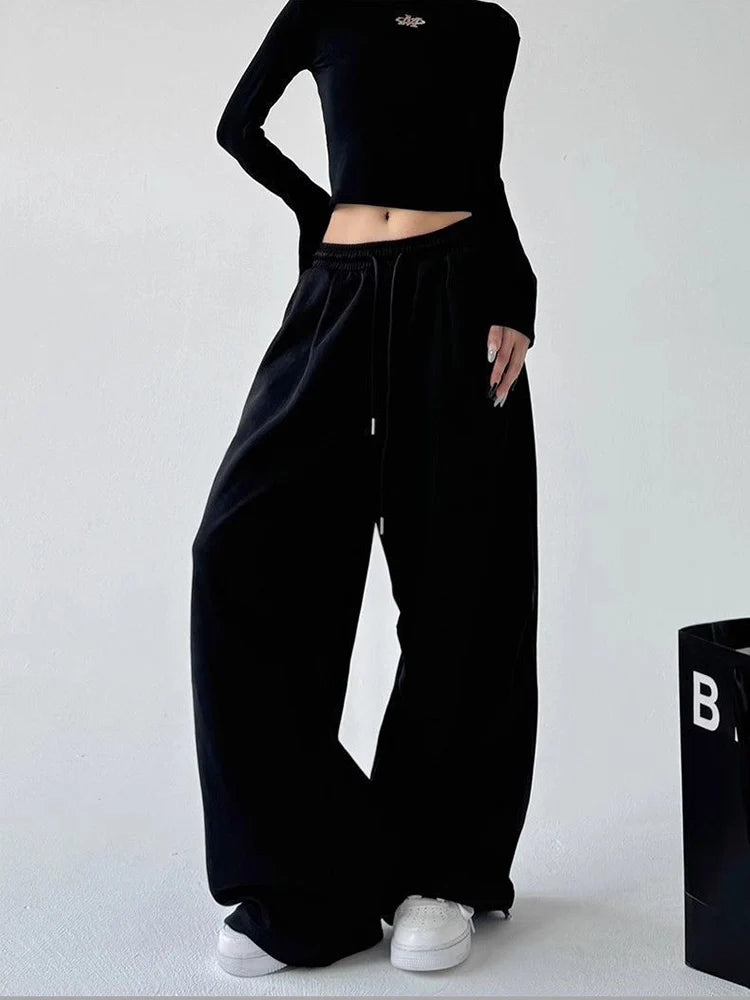 MACO Luxury Y2K Harajuku Wide Leg Sweatpants – Oversized Baggy Streetwear Joggers