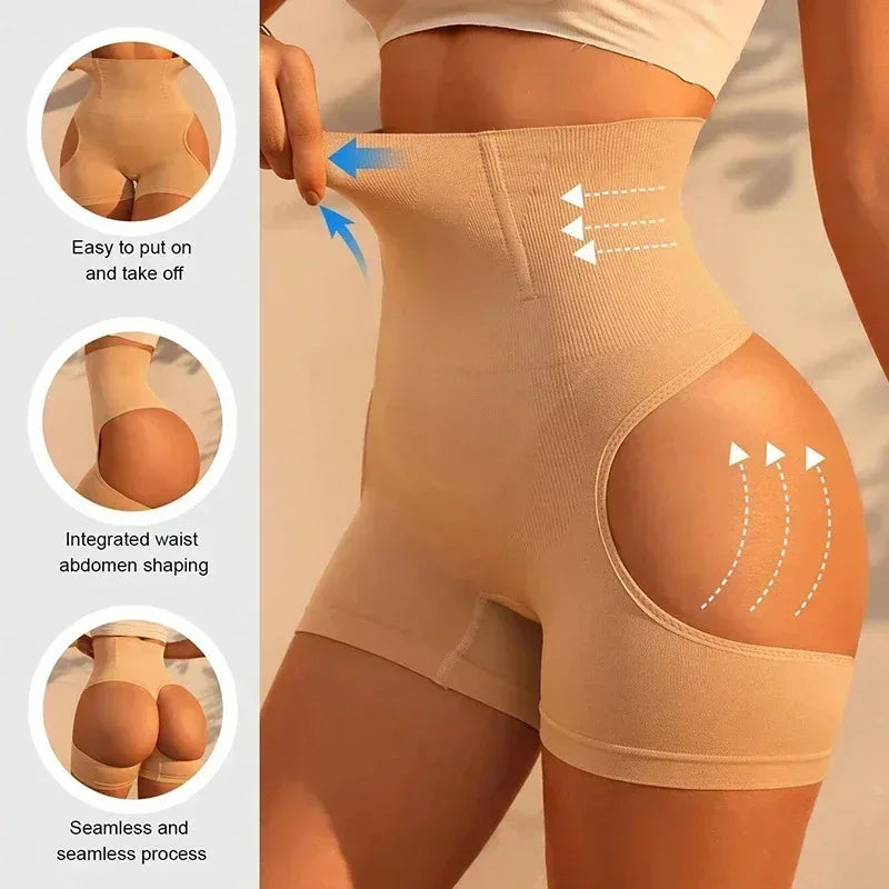 MACO 3-in-1 High-Waist Bauch-Weg-Panty & Po-Push-Up Shaper Shorts