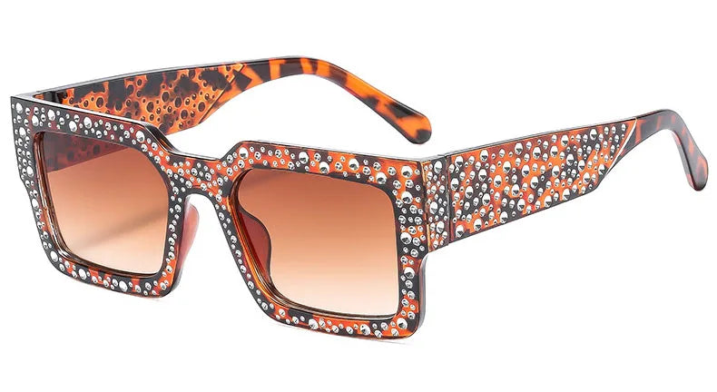 MACO Iced Out Diamond Square Sunglasses – High-End Nightclub Party Shades