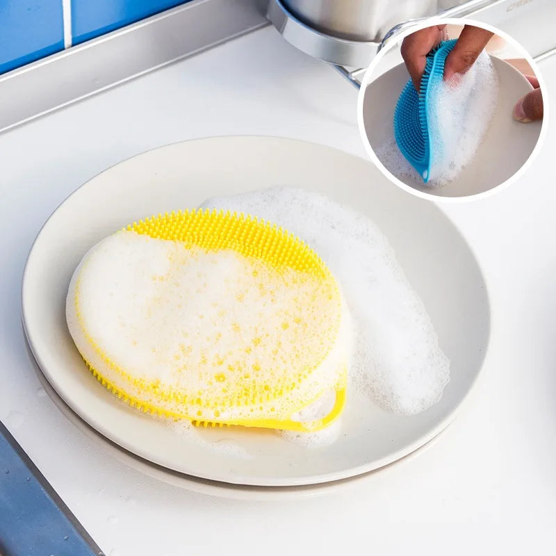 MACO Luxury Silicone Magic Cleaning Brush – Antibacterial Heat-Resistant Scrubber Pad