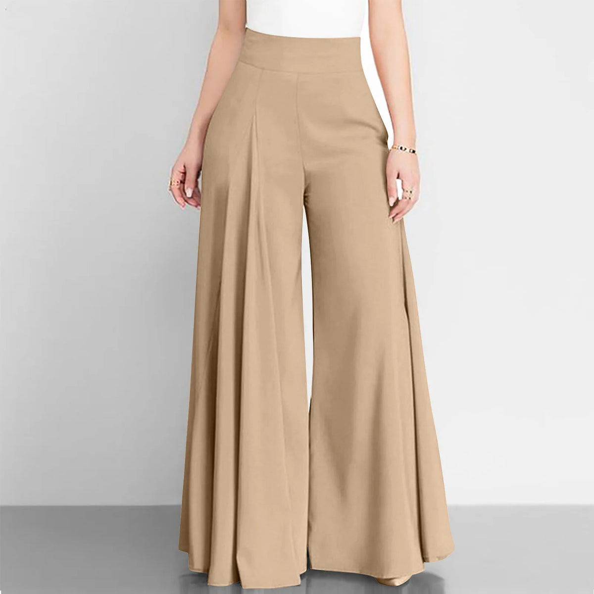 MACO Luxury High-Waist Suit Pants – Elegant Straight Wide-Leg Office Trousers