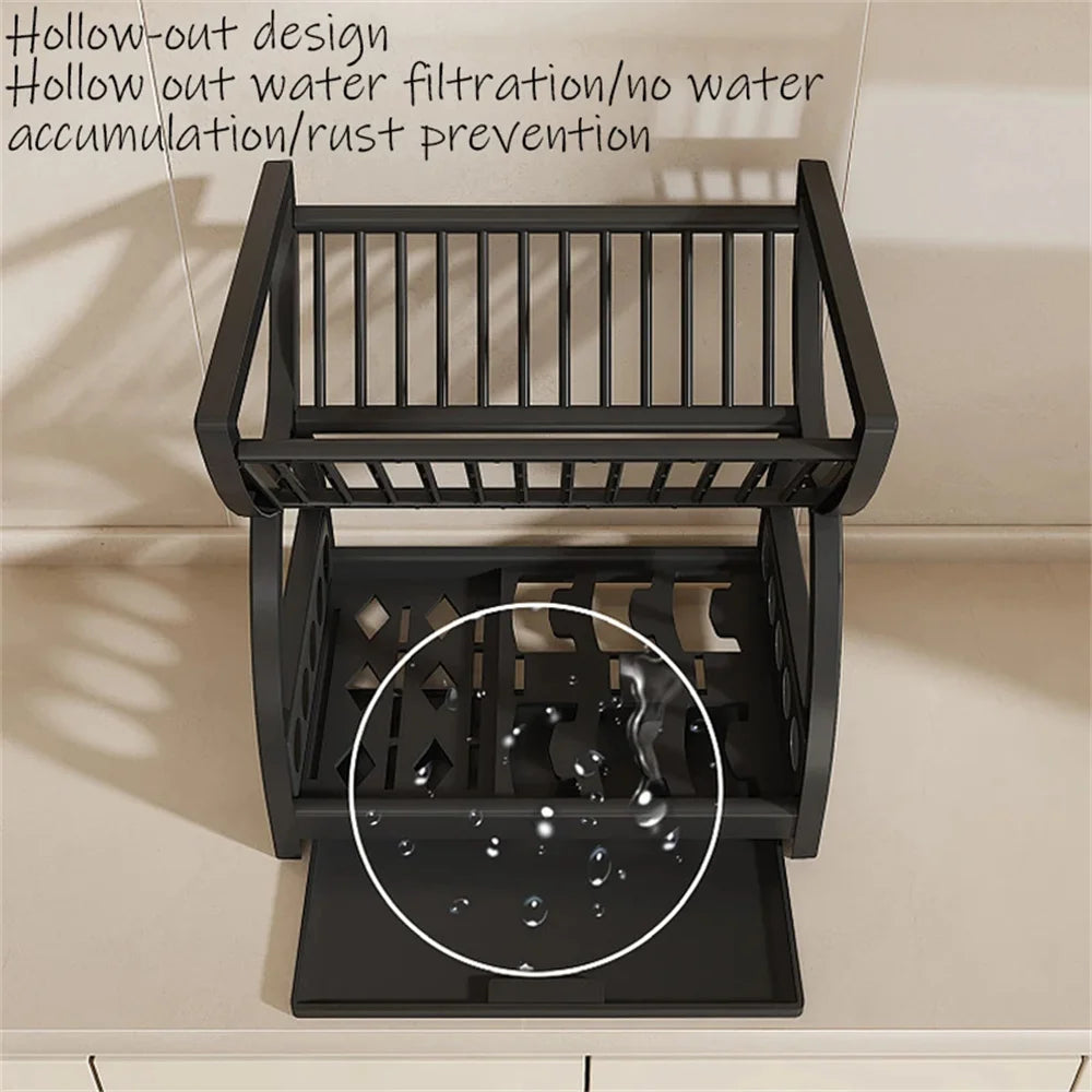 MACO Luxury Multi-Functional Kitchen Storage Rack – Premium Bowl & Dish Drainer Box