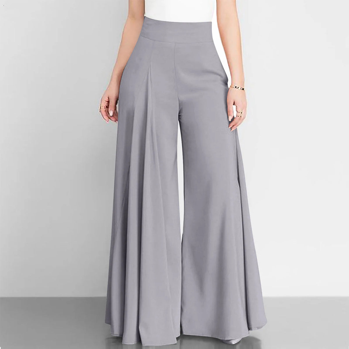 MACO Luxury High-Waist Suit Pants – Elegant Straight Wide-Leg Office Trousers
