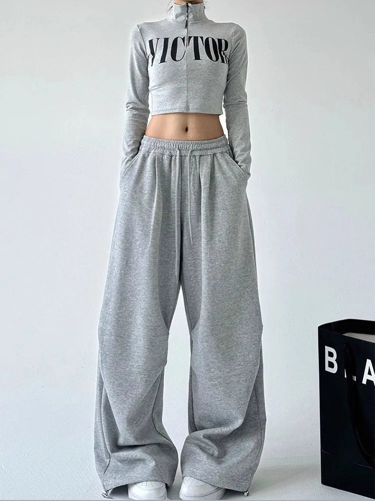 MACO Luxury Y2K Harajuku Wide Leg Sweatpants – Oversized Baggy Streetwear Joggers