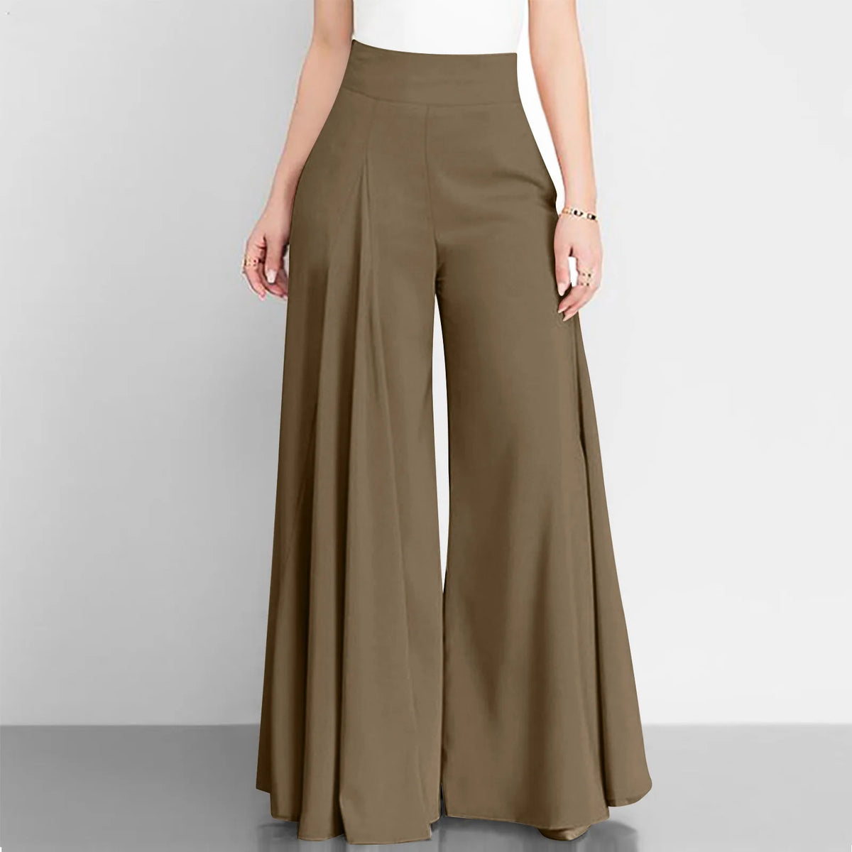 MACO Luxury High-Waist Suit Pants – Elegant Straight Wide-Leg Office Trousers