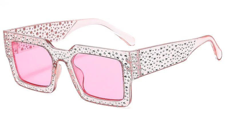 MACO Iced Out Diamond Square Sunglasses – High-End Nightclub Party Shades