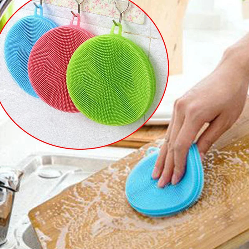 MACO Luxury Silicone Magic Cleaning Brush – Antibacterial Heat-Resistant Scrubber Pad