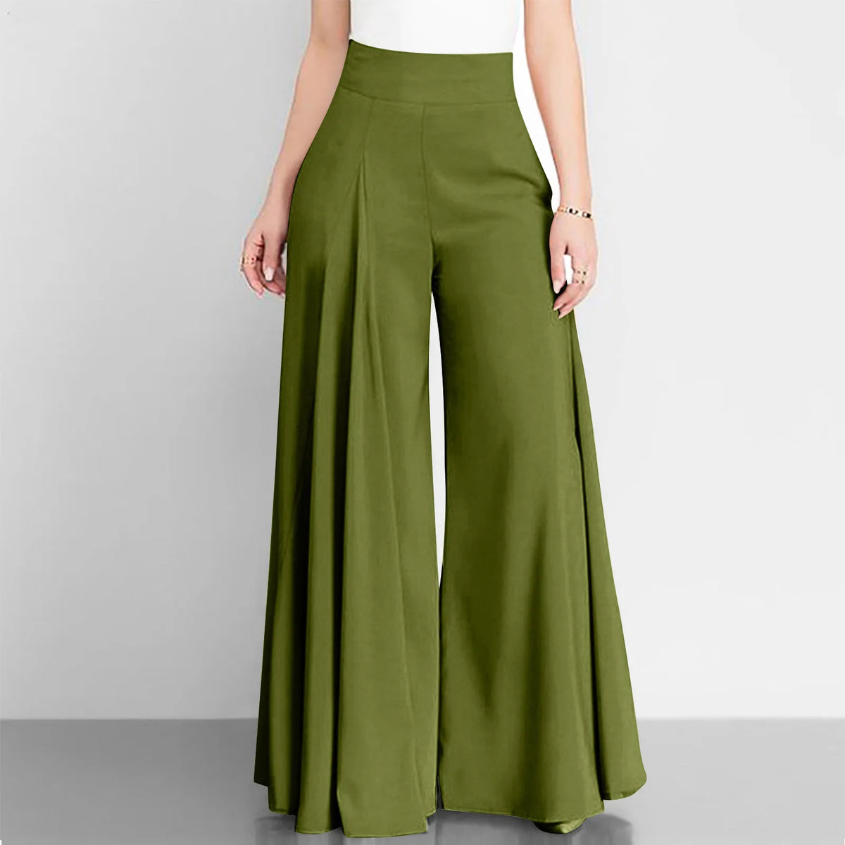MACO Luxury High-Waist Suit Pants – Elegant Straight Wide-Leg Office Trousers