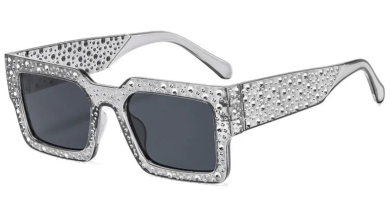 MACO Iced Out Diamond Square Sunglasses – High-End Nightclub Party Shades
