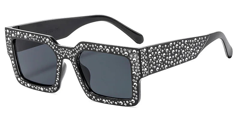 MACO Iced Out Diamond Square Sunglasses – High-End Nightclub Party Shades