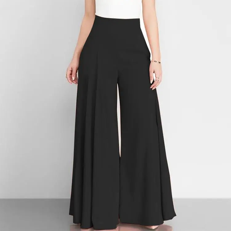 MACO Luxury High-Waist Suit Pants – Elegant Straight Wide-Leg Office Trousers