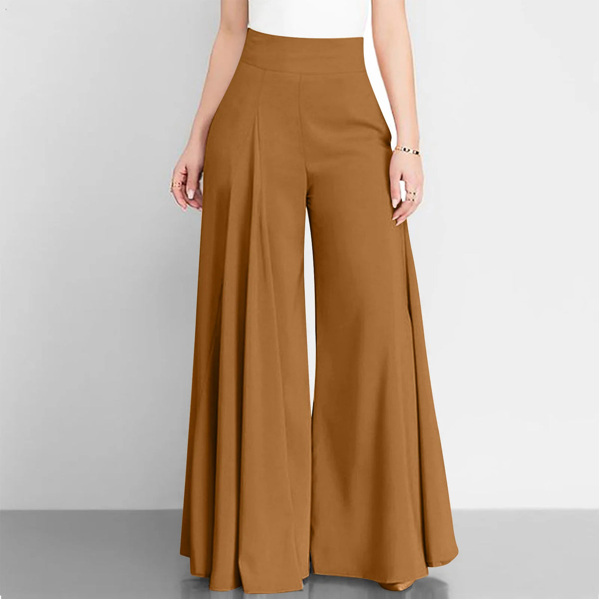 MACO Luxury High-Waist Suit Pants – Elegant Straight Wide-Leg Office Trousers