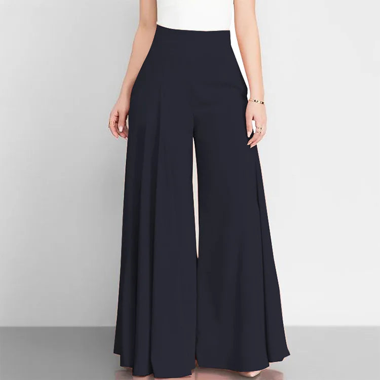 MACO Luxury High-Waist Suit Pants – Elegant Straight Wide-Leg Office Trousers