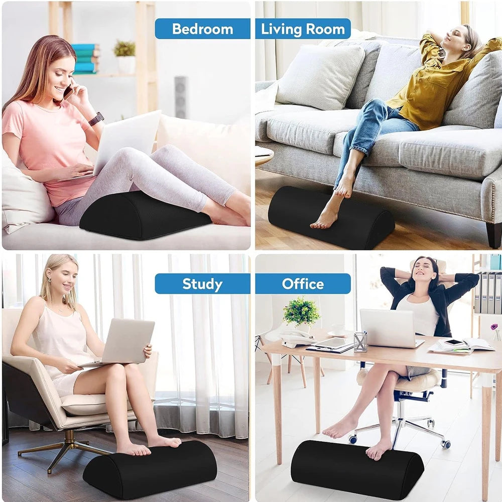MACO Ergonomische Schreibtisch-Fußstütze — Komfort-Schaumstoff mit waschbarem Bezug