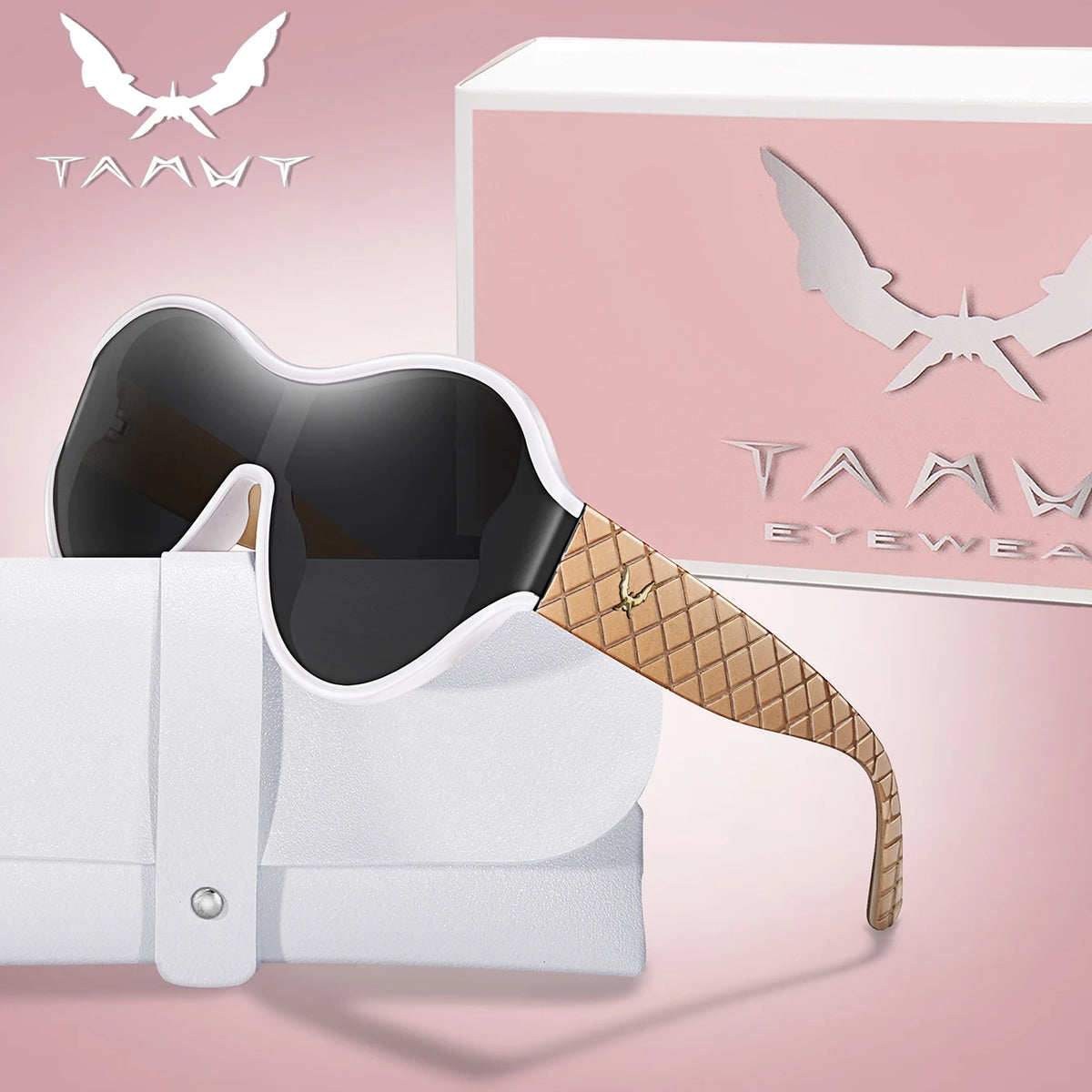MACO Luxury Oversized Round Sunglasses – Outdoor Sport Goggles with Premium Box