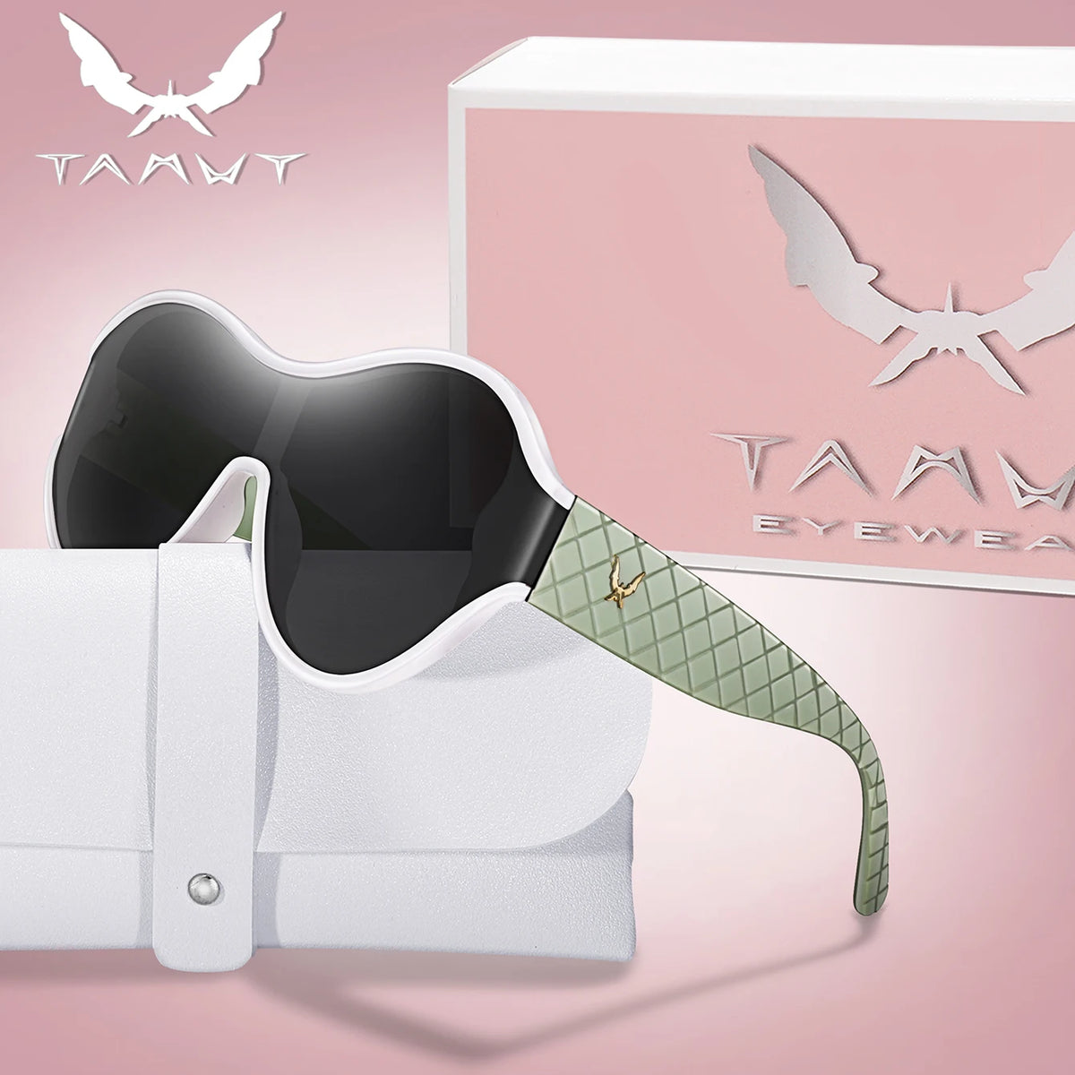 MACO Luxury Oversized Round Sunglasses – Outdoor Sport Goggles with Premium Box