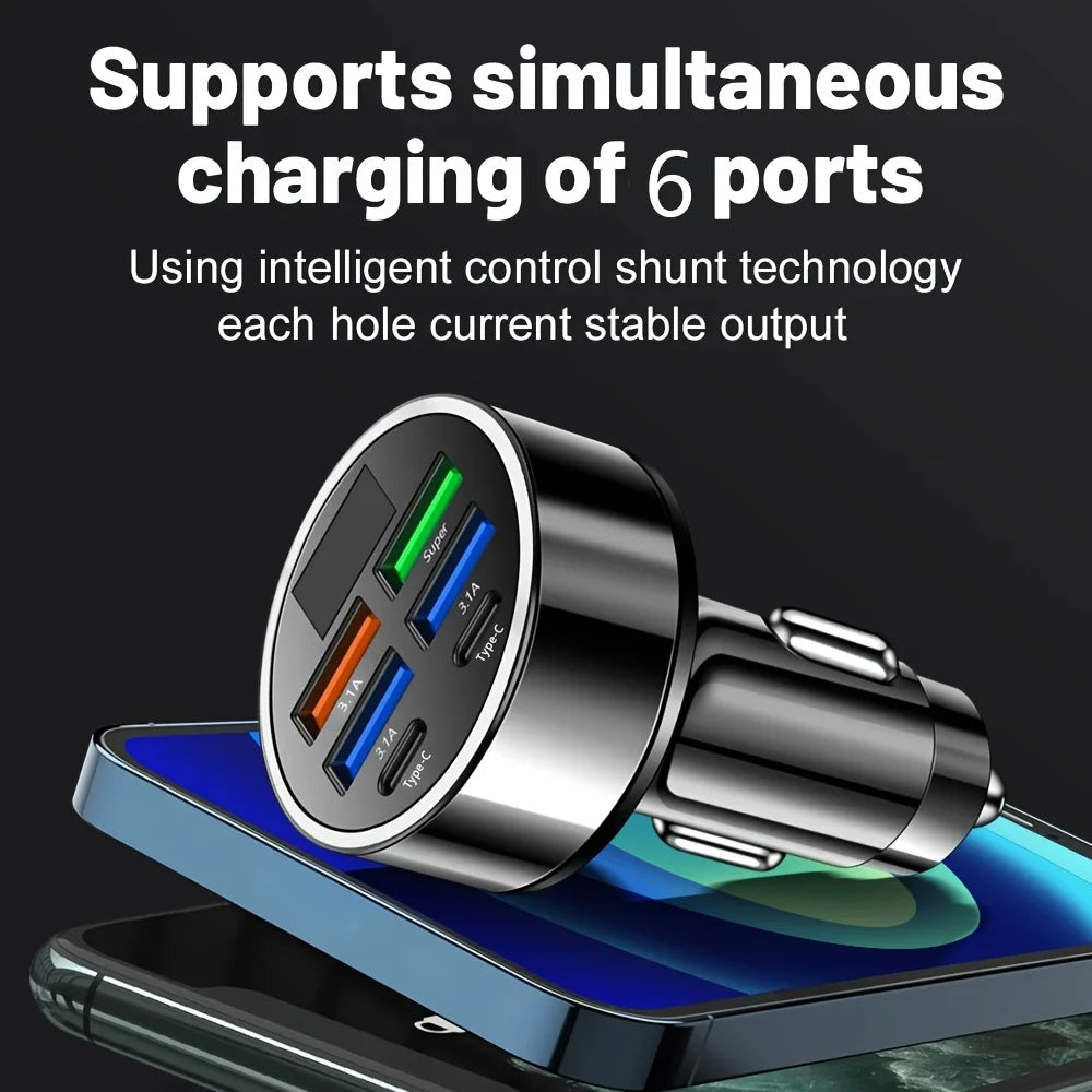 MACO-STORE | 6-in-1 Fast Charging Car Adapter