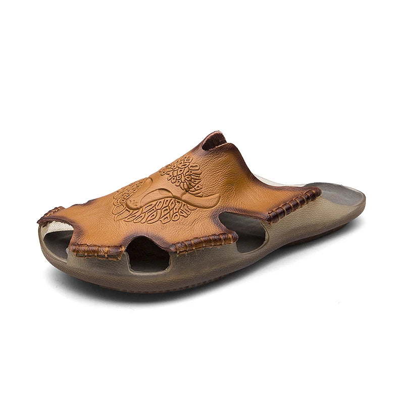 MACO Premium Echtleder Herren-Sandalen – Atmungsaktiv & Komfortabel