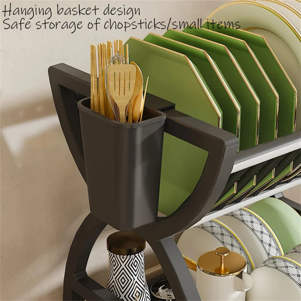 MACO Luxury Multi-Functional Kitchen Storage Rack – Premium Bowl & Dish Drainer Box