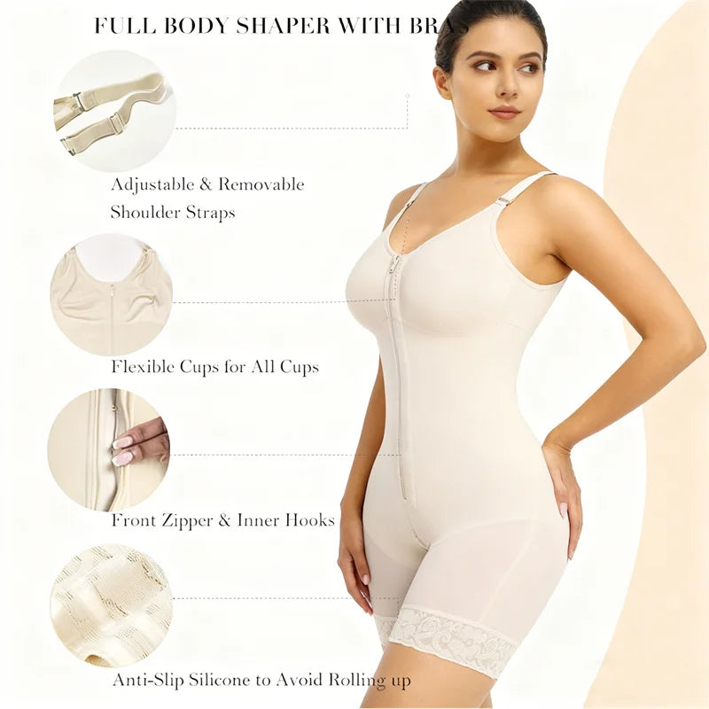MACO Luxury Fajas Colombianas Full Body Shaper – Stage 3 Postpartum Tummy Slimming Girdle