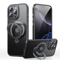 MACO Magsafe 360° Rotating Bracket Case — Heavy Duty Mechanical Kickstand Frosted Cover for iPhone 13 to 17 Pro Max & Air