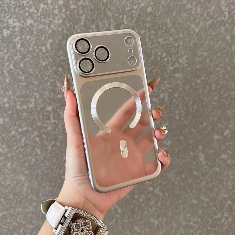 MACO Magsafe Luxury Matte Transparent Case — Sleek Magnetic Bumper Cover for iPhone 15 to 18 Pro Max & 17 Air