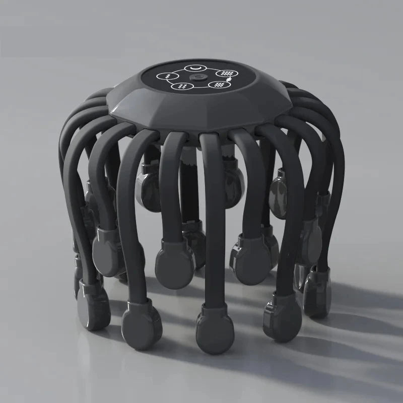 MACO Luxury 20-Head Octopus Scalp Massager – Electric Red-Light Vibrating Therapy Scratcher
