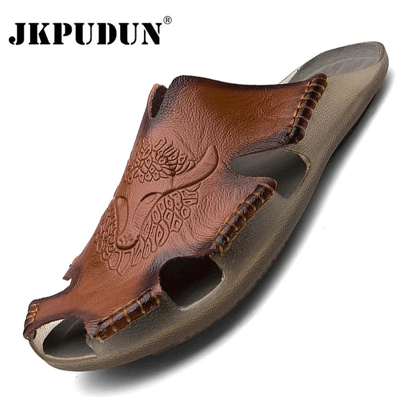 MACO Premium Echtleder Herren-Sandalen – Atmungsaktiv & Komfortabel