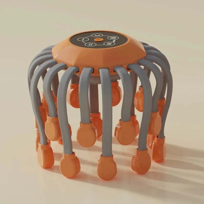 MACO Luxury 20-Head Octopus Scalp Massager – Electric Red-Light Vibrating Therapy Scratcher