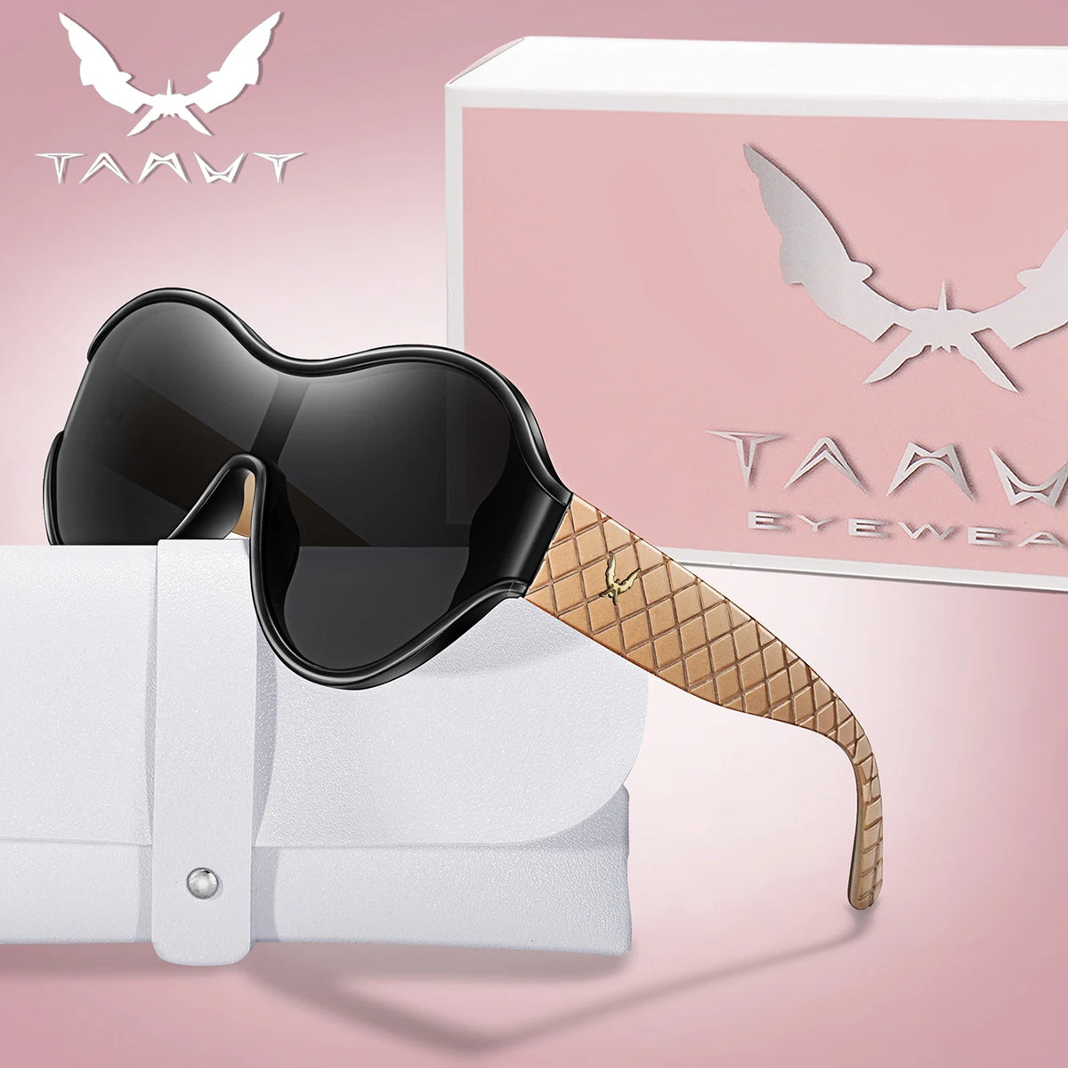 MACO Luxury Oversized Round Sunglasses – Outdoor Sport Goggles with Premium Box