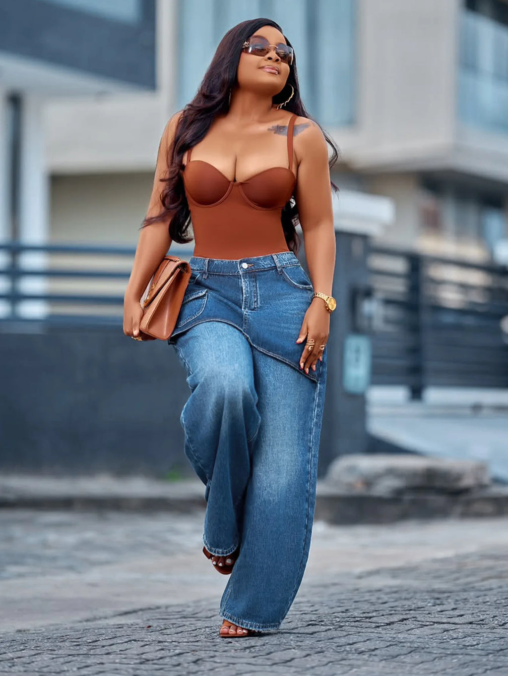 MACO Vintage Wide-Leg Denim – High-Waist Streetwear-Jeans