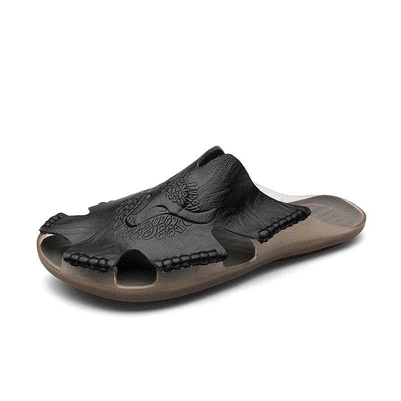 MACO Premium Echtleder Herren-Sandalen – Atmungsaktiv & Komfortabel
