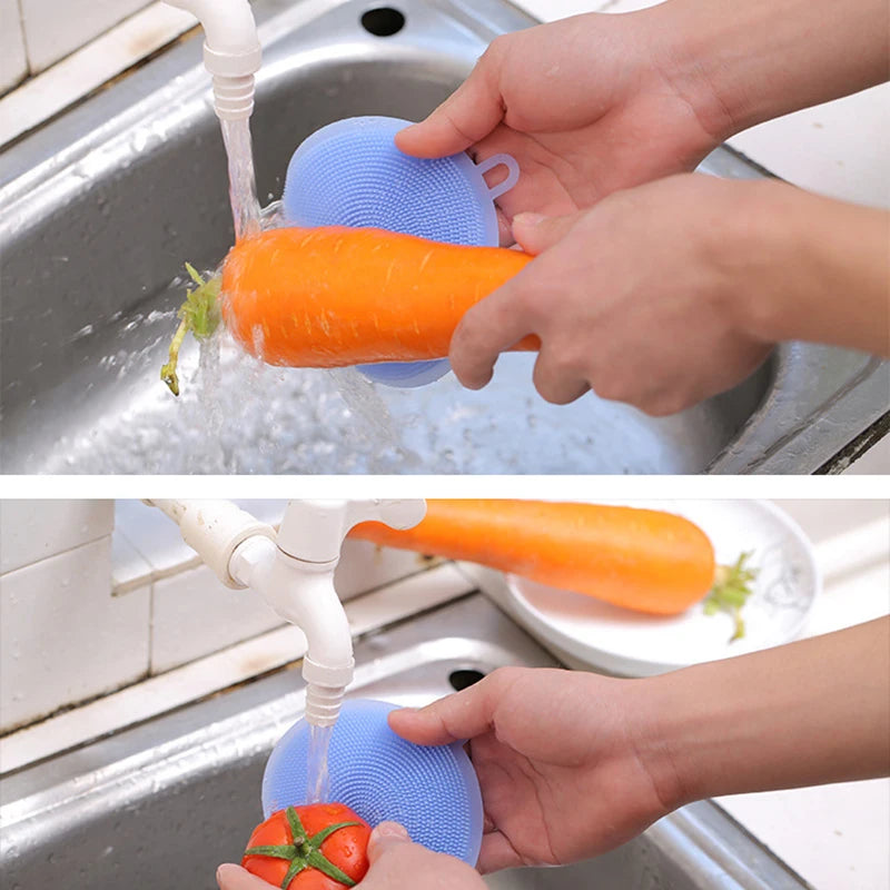MACO Luxury Silicone Magic Cleaning Brush – Antibacterial Heat-Resistant Scrubber Pad
