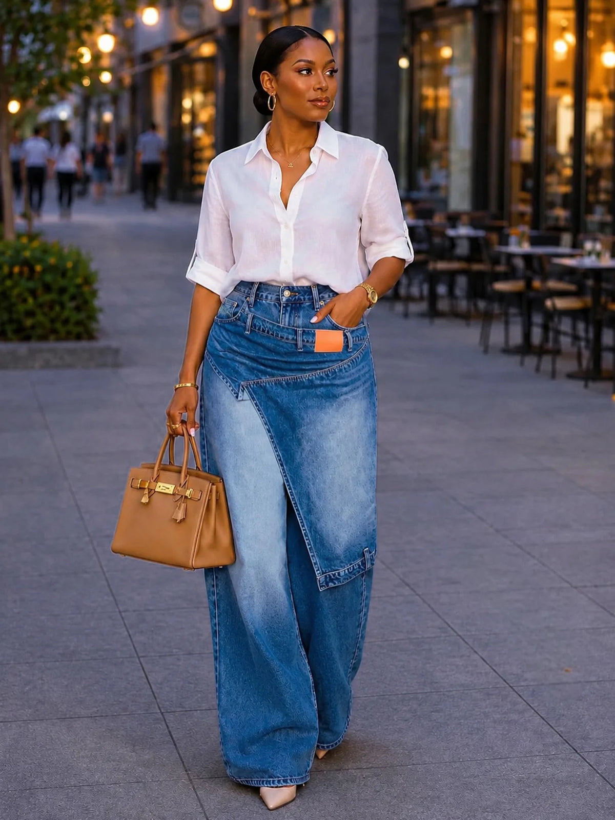 MACO Vintage Wide-Leg Denim – Elegant High-Waist Y2K Loose Jeans