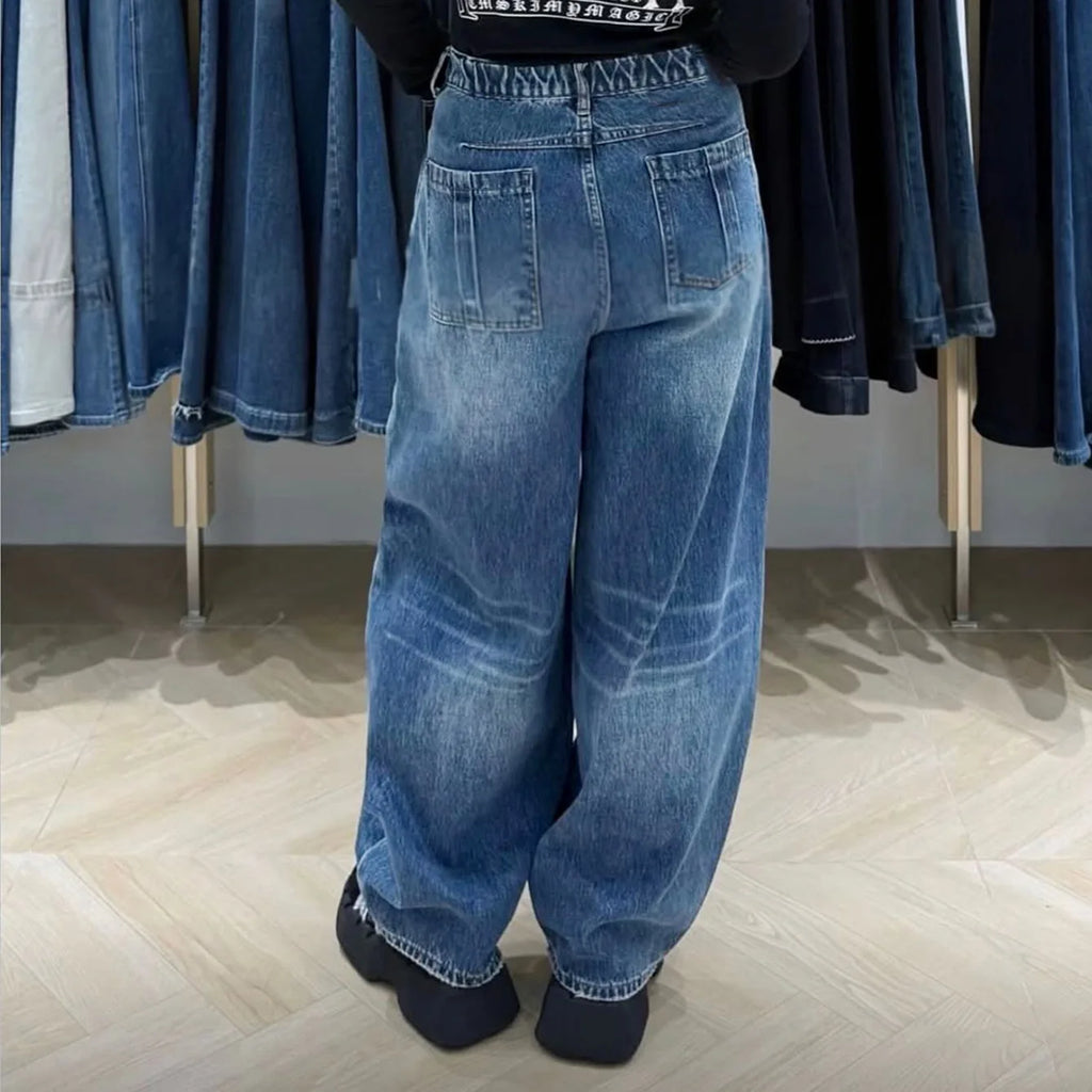 MACO Vintage Wide-Leg Denim – High-Waist Streetwear-Jeans